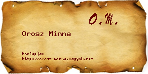 Orosz Minna névjegykártya